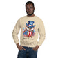 Custom Patriotic Owl For Owl Lovers, Bird Lovers, Night Lovers Sand Color Sweatshirt
