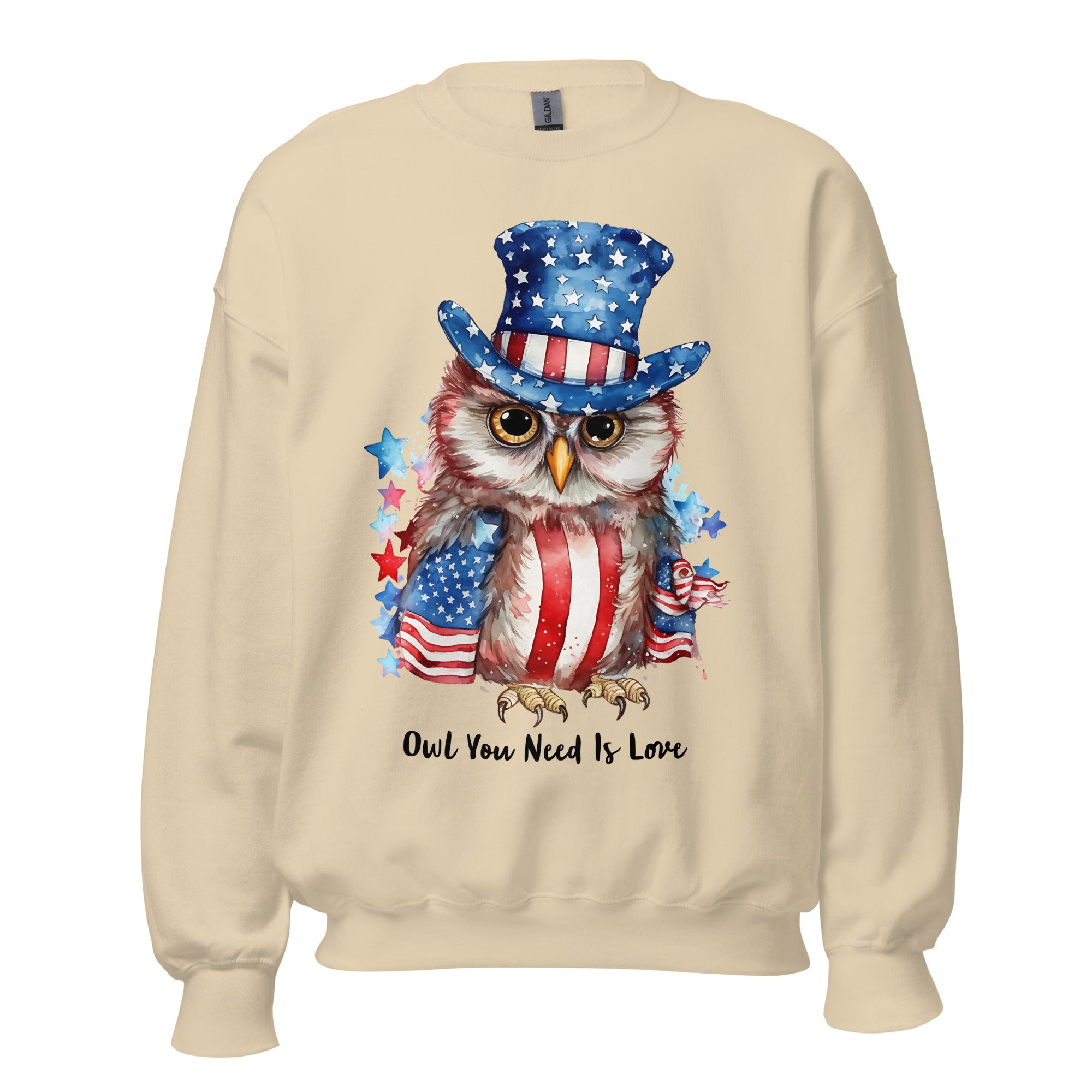 Custom Patriotic Owl For Owl Lovers, Bird Lovers, Night Lovers Sweatshirt