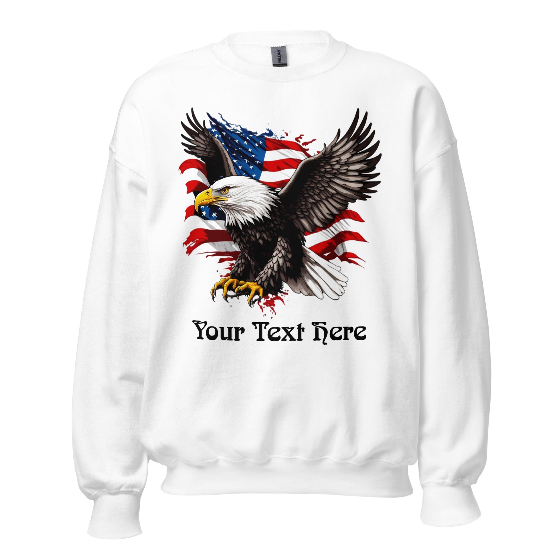 Customizable Sweatshirt With Eagle Graphic
