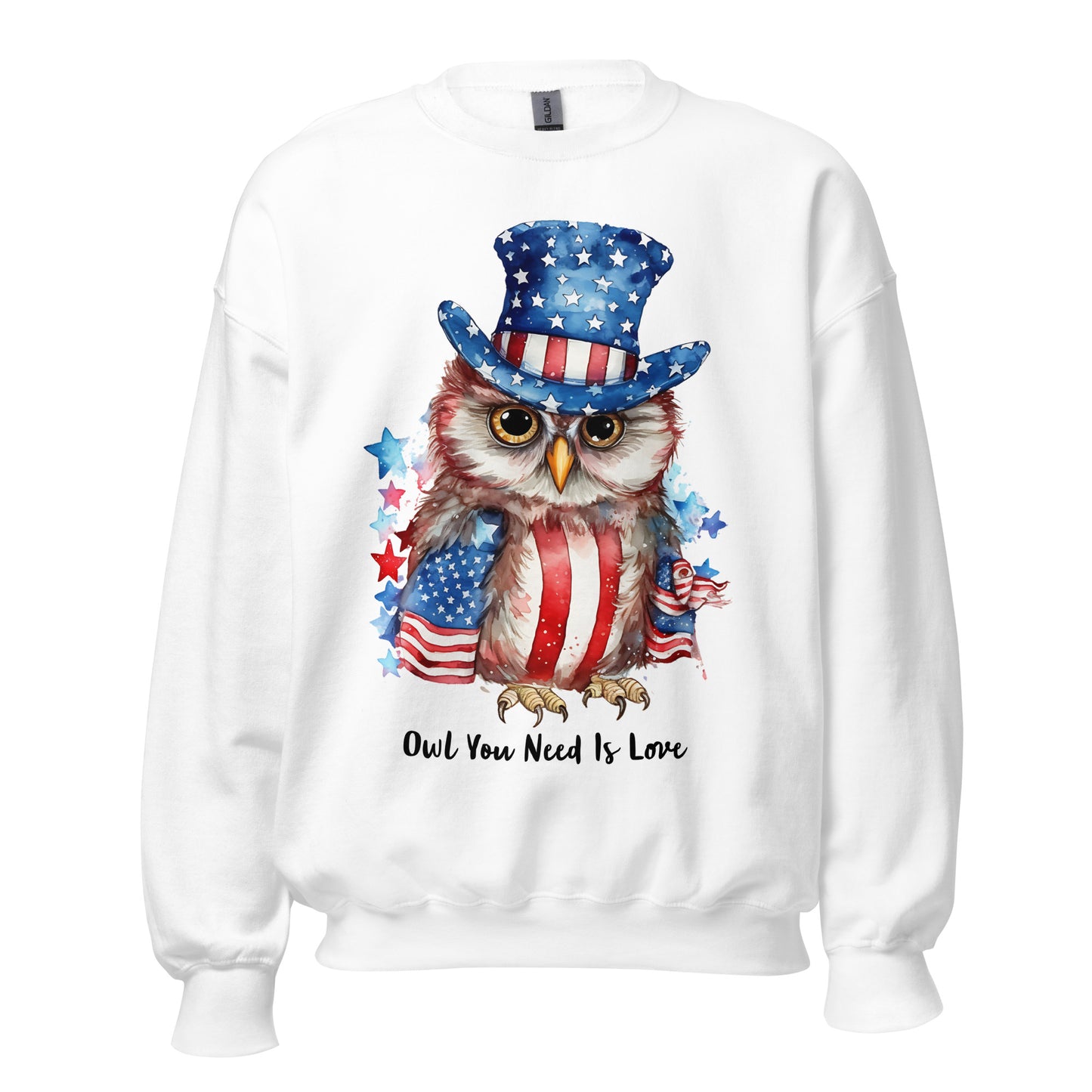 Custom Patriotic Owl For Owl Lovers, Bird Lovers, Night Lovers Sweatshirt