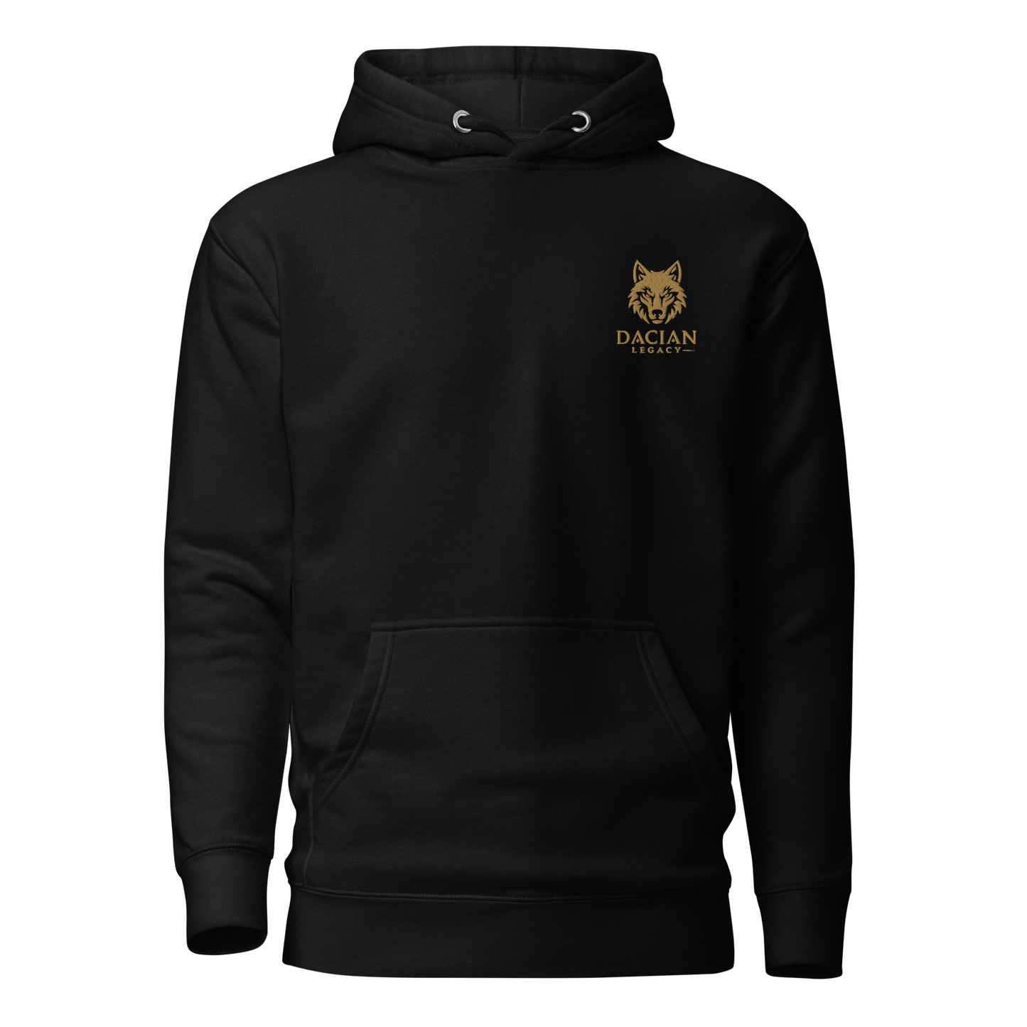 Dacian Legacy Embroidered Hoodie – Black Unisex
