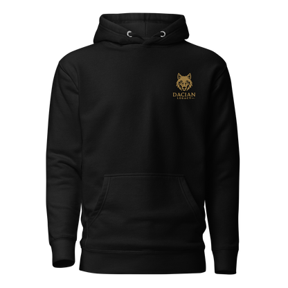 Dacian Legacy Embroidered Hoodie – Black Unisex