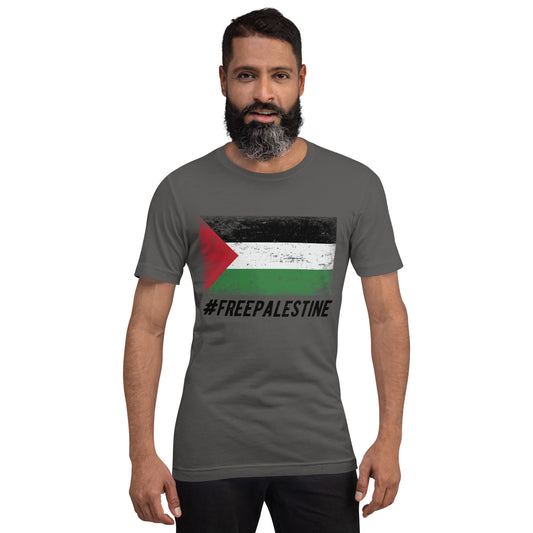 Asphalt Color Free Palestine T-shirt / 7 colors / Also Plus Size