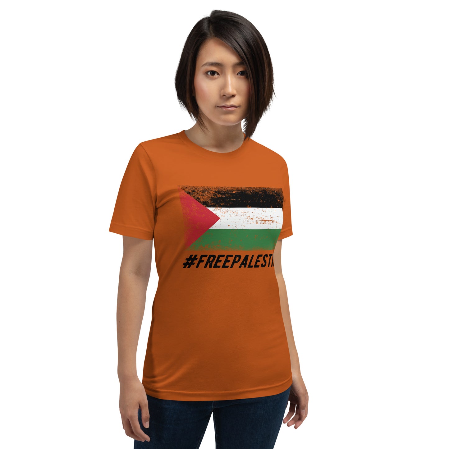 Autumn Color Free Palestine T-shirt / 7 colors / Also Plus Size