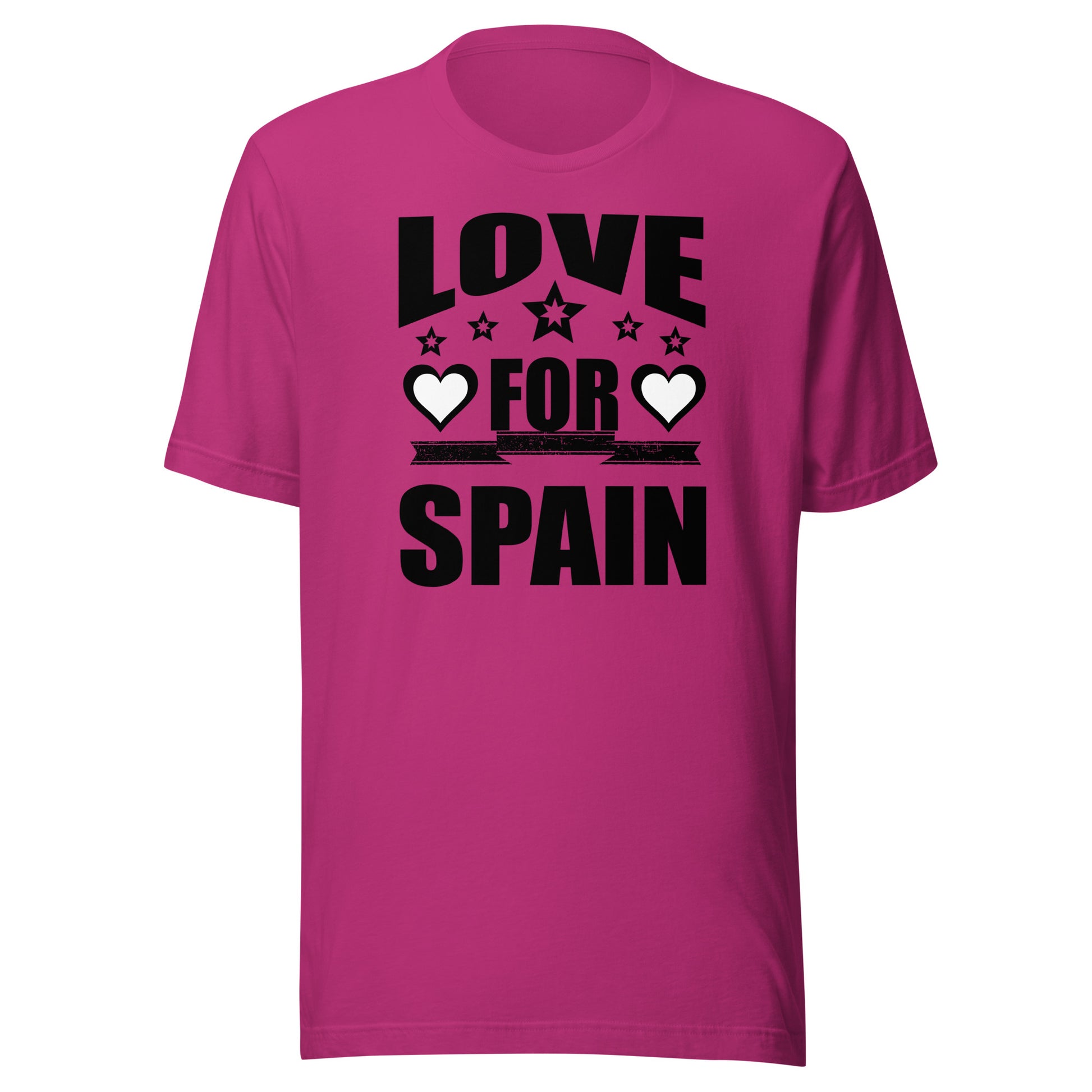 T-shirt with Spanish Love Quote Berry Color