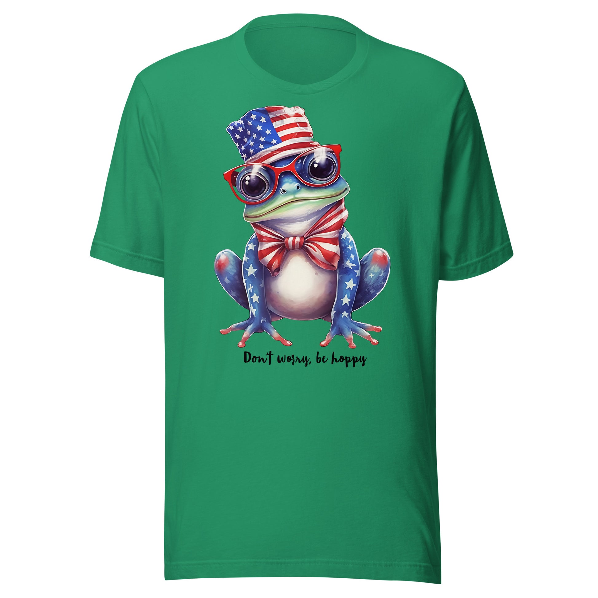 Kelly Cute Patriotic Frog Tshirt 
