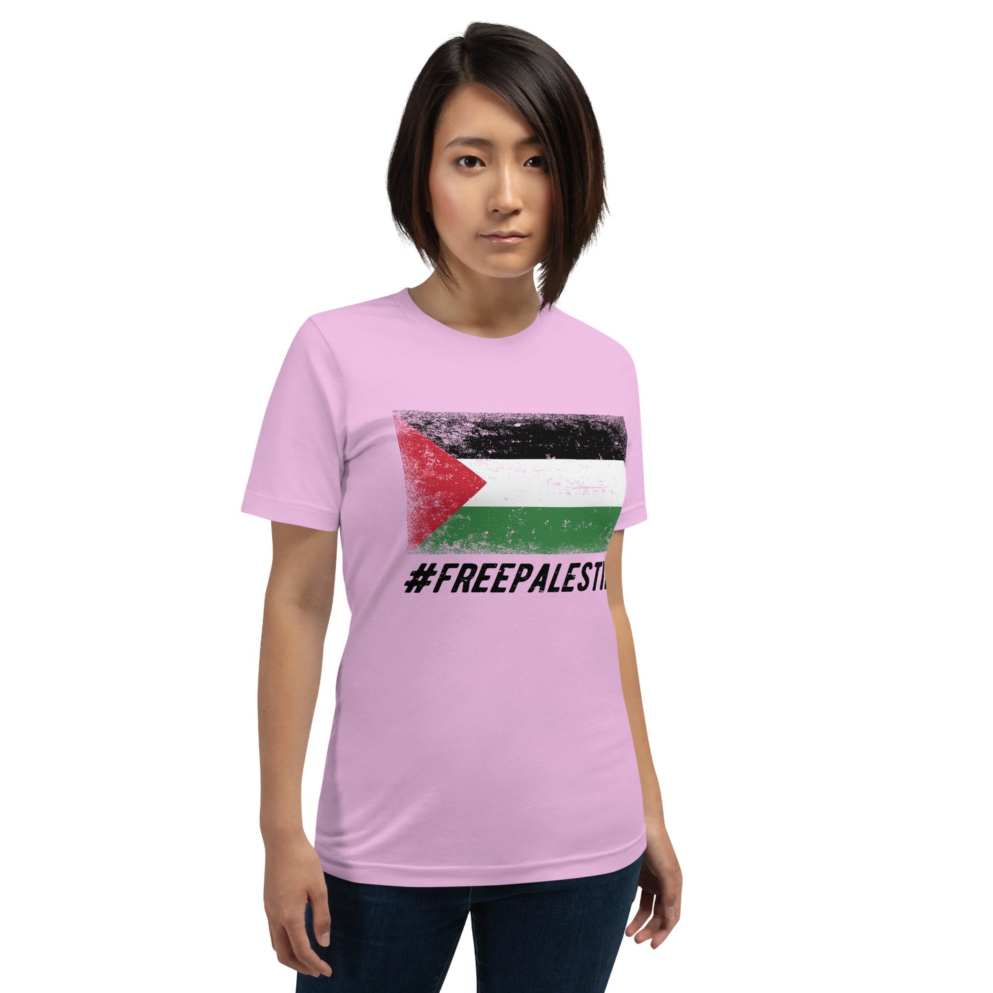 Lilac Color Free Palestine T-shirt / 7 colors / Also Plus Size