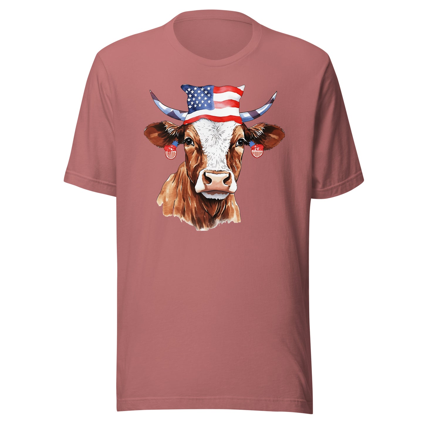 Patriotic Cow Tshirt For Cow Lovers Gift