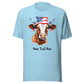 T-shirt personnalisable avec vache patriotique pour les amateurs de vaches