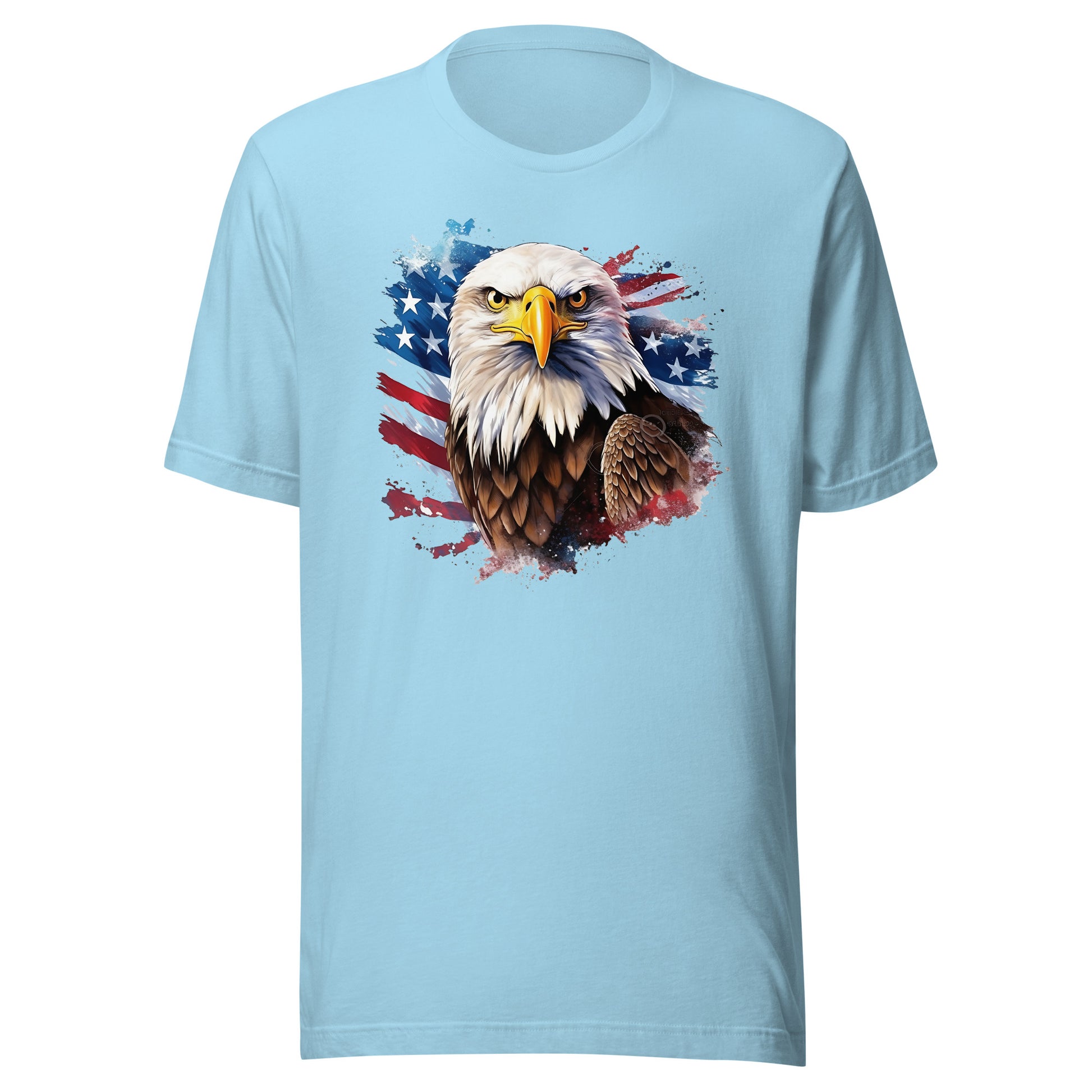 Blue Color Patriotic American Eagle T-shirt