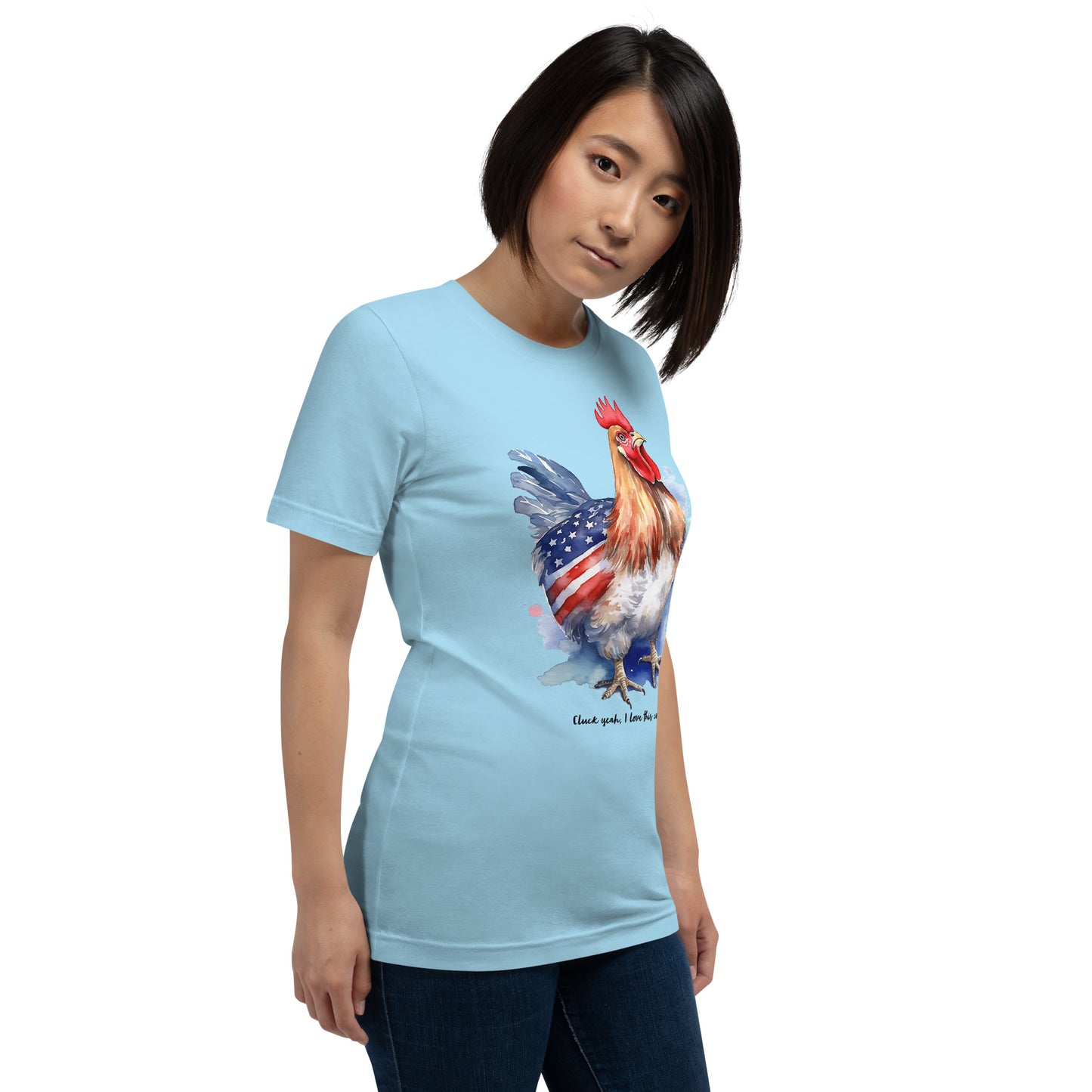 USA Themed Patriotic Chicken Tshirt / Perfect Gift For Chicken Owners