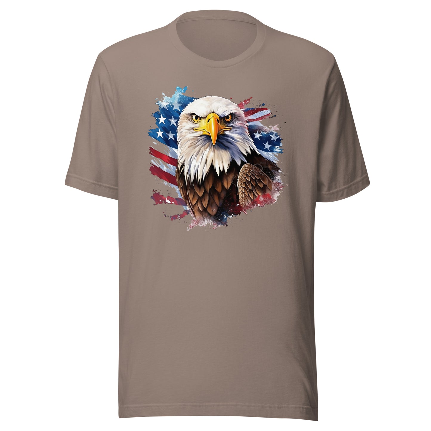 Pebble Color Patriotic American Eagle T-shirt