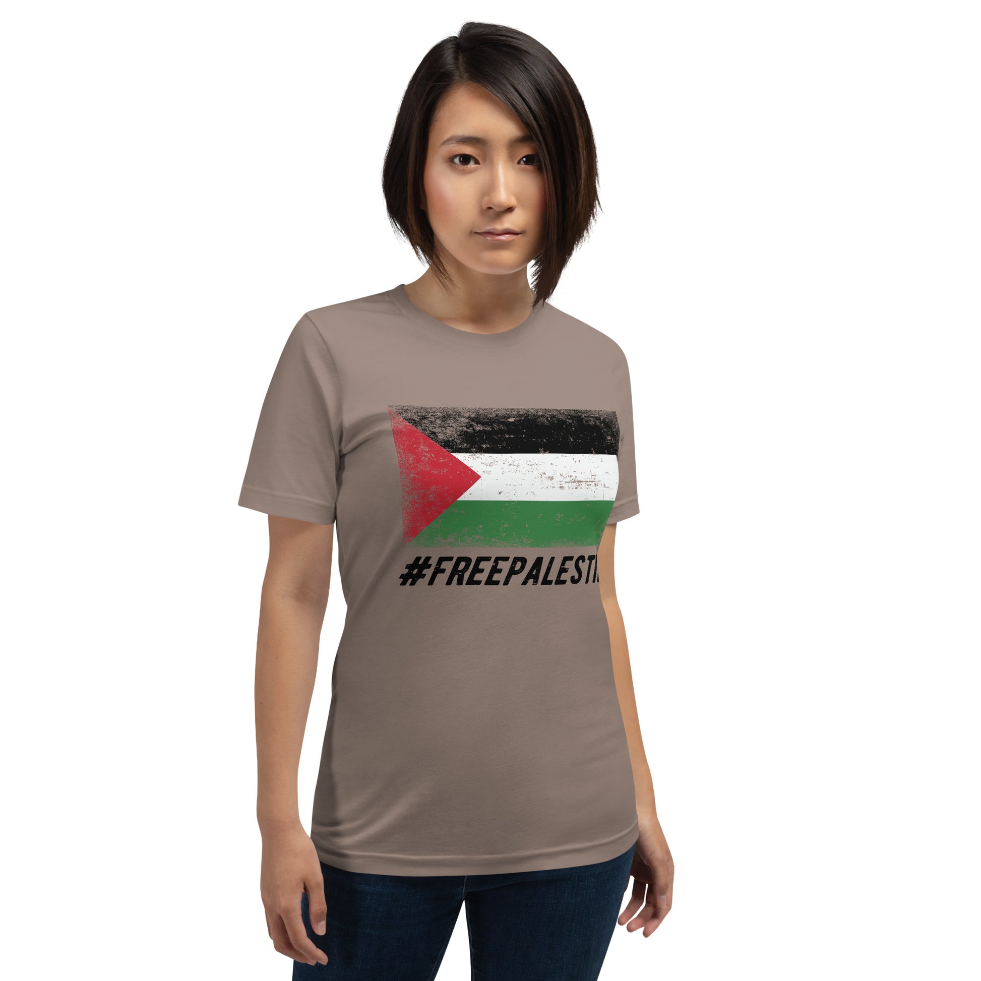 Pebble Color Free Palestine T-shirt / 7 colors / Also Plus Size