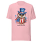 Custom Patriotic Owl For Owl Lovers, Bird Lovers, Night Lovers Tshirt Pink Color