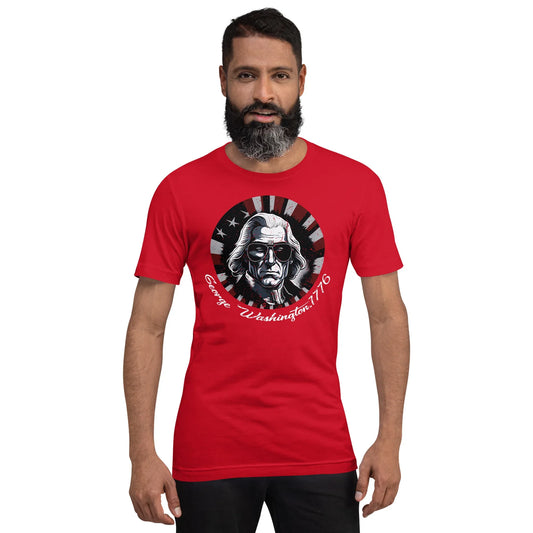 Vintage Unisex George Washington Tshirt XS - 5XL Color Red