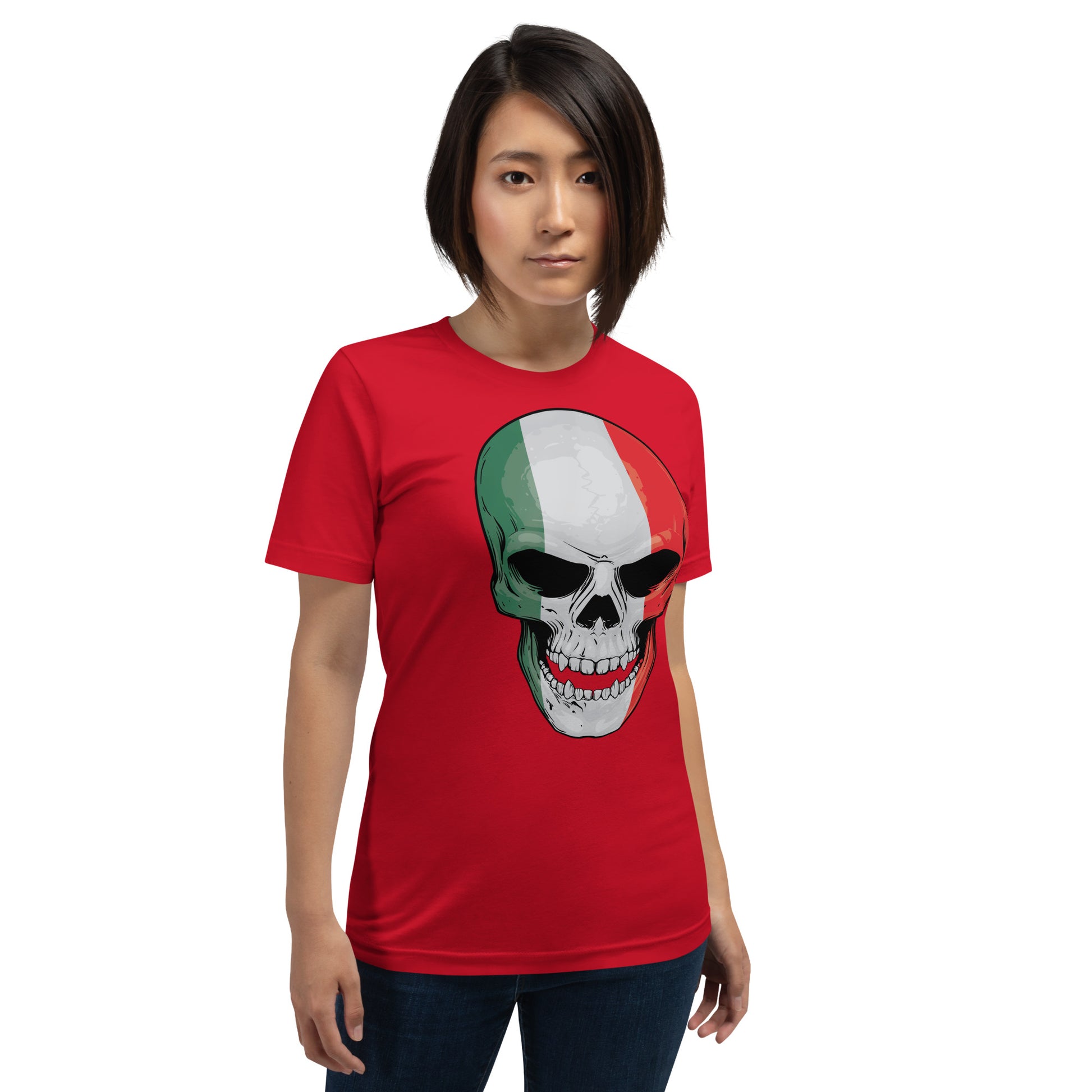 Italian T-shirt with Italy Skull / Patriotic Gift Idea