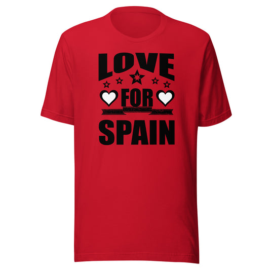 Love For Spain T-shirt Red Color