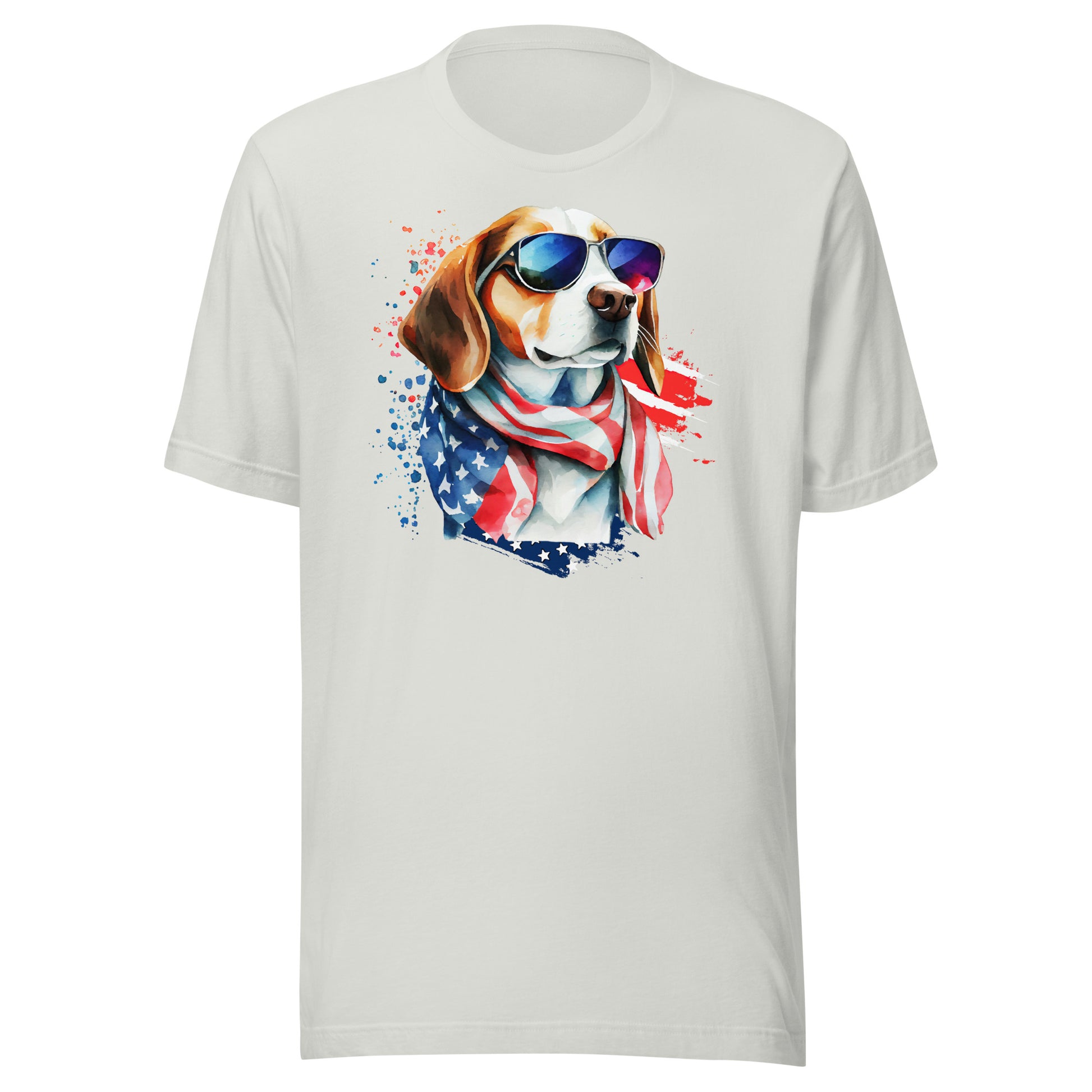 White US Patriotic Dog Shirt For Beagle lover XS - 5XL