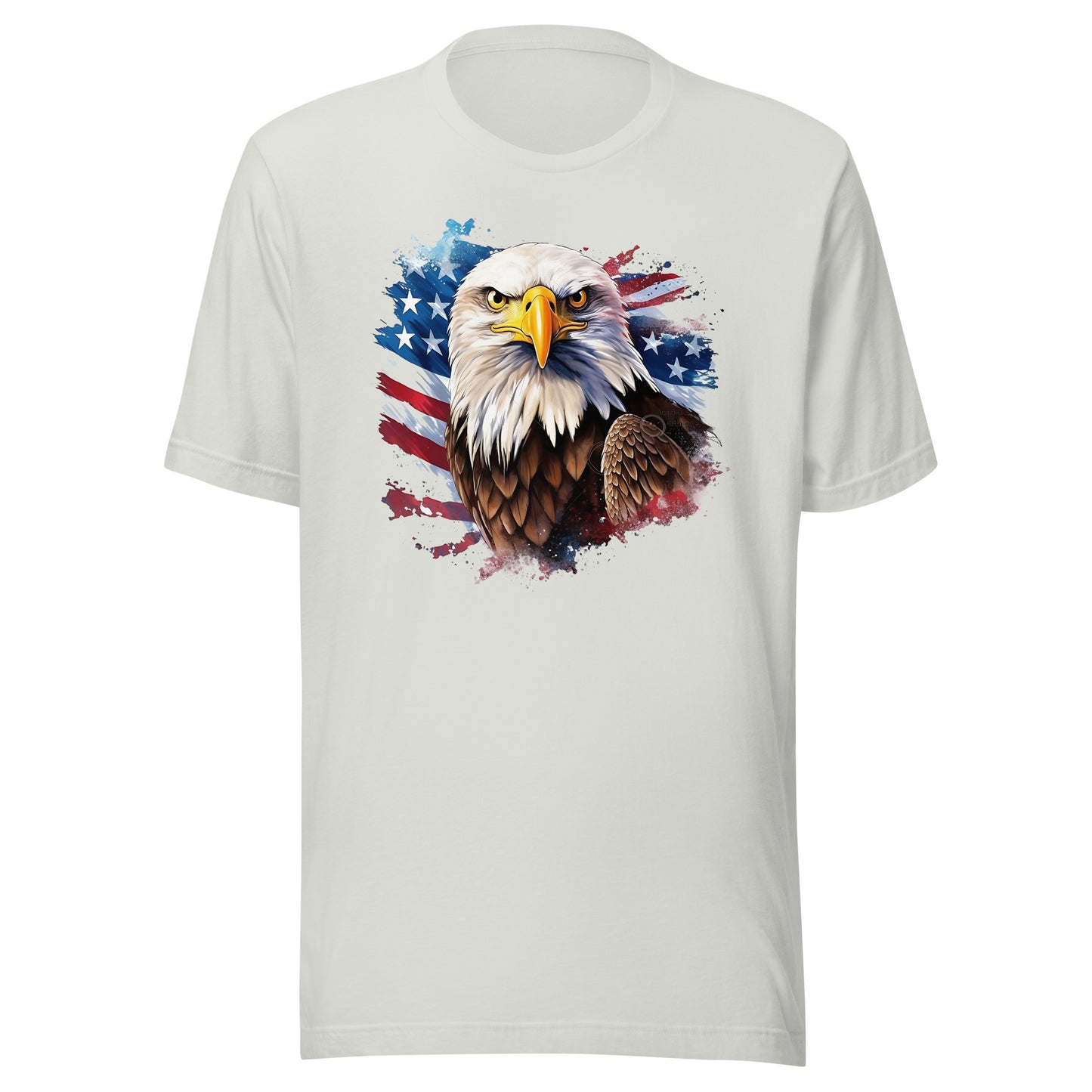 Silver Color Patriotic American Eagle T-shirt