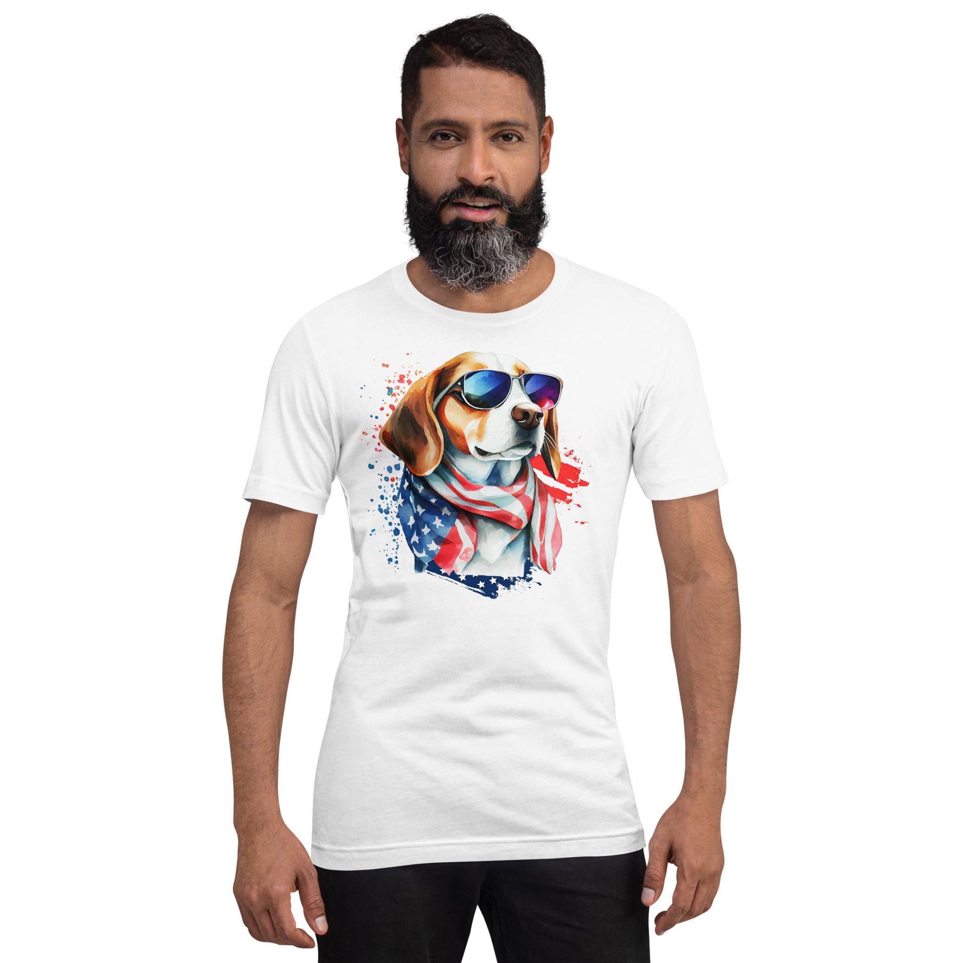 Front Side US Patriotic Dog Shirt For Beagle lover