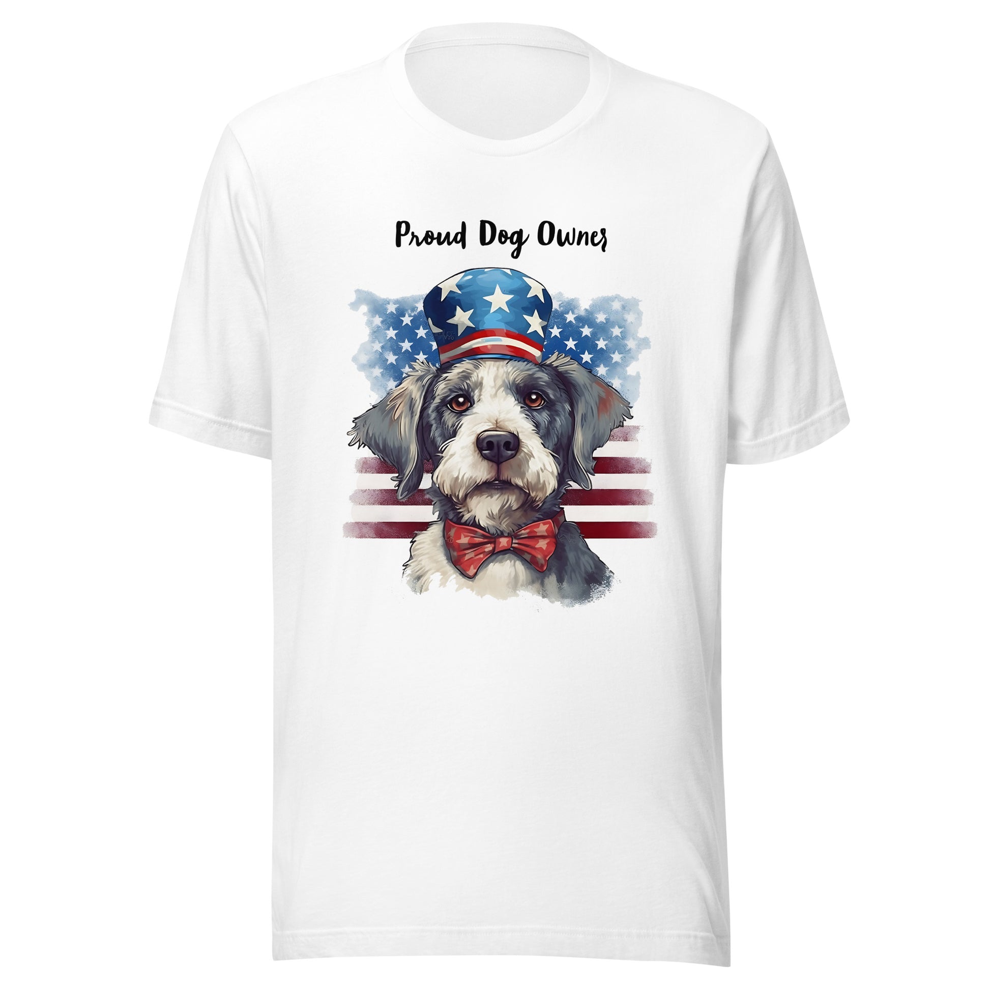 Patriotic Dog Tibetan Terrier  White T-Shirt For Proud Dog Owner