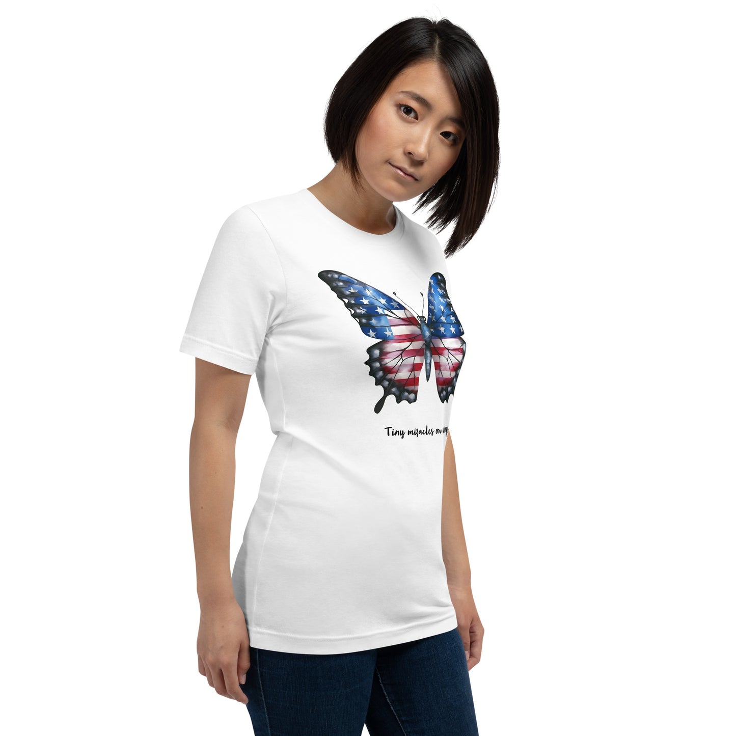 Camicia a farfalla patriottica personalizzabile per il vero amante delle farfalle che è in te