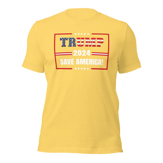 Yellow Color Trump Election 2024 USA T-shirt