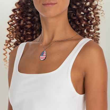 Patriotic USA Flag Necklace