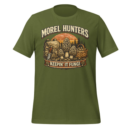 vintage style morel mushroom hunting t-shirt for outdoor enthusiasts