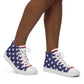 Side view American Flag High Top Sneakers For Women