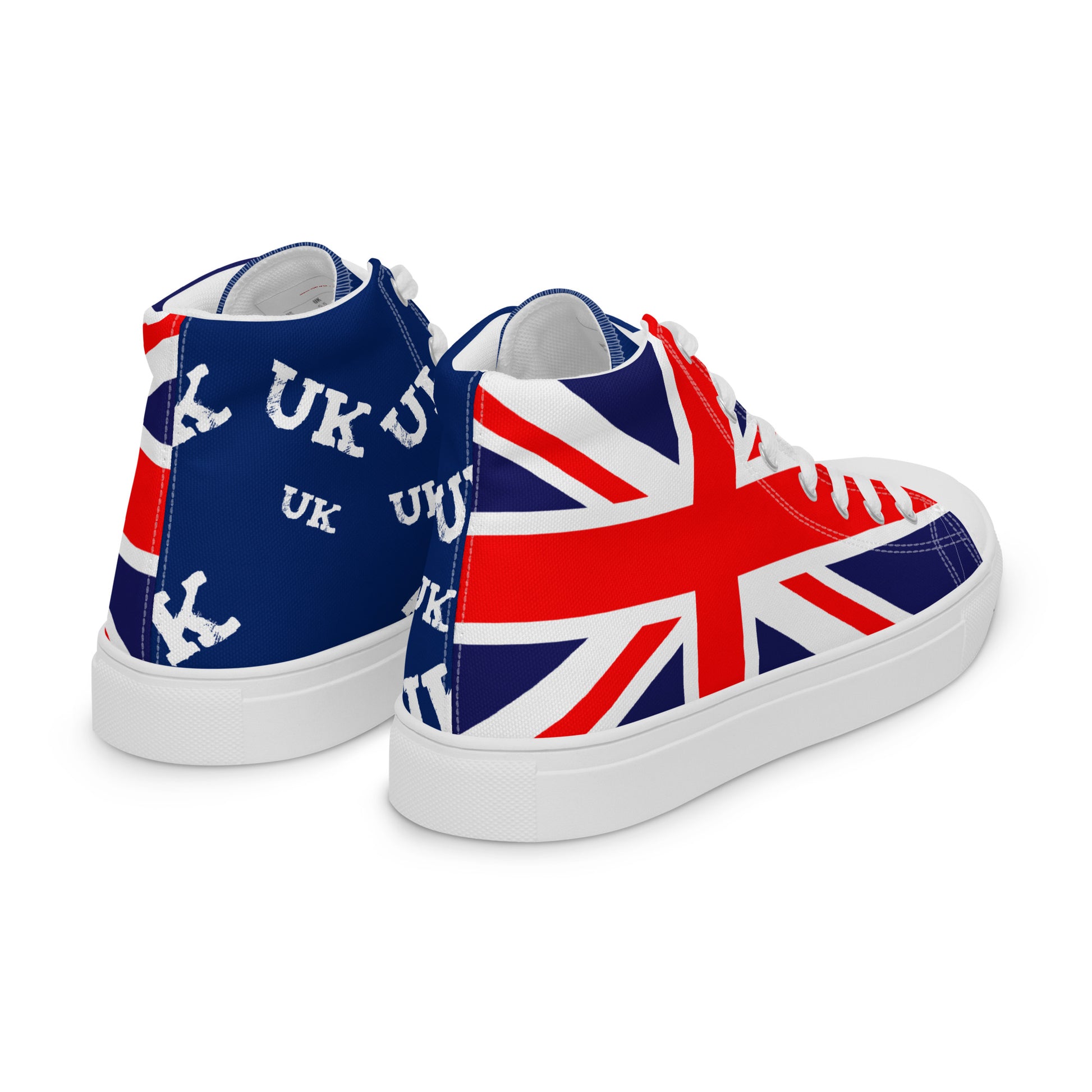 Back Side High Top Sneakers For Women / Union Jack Sneakers