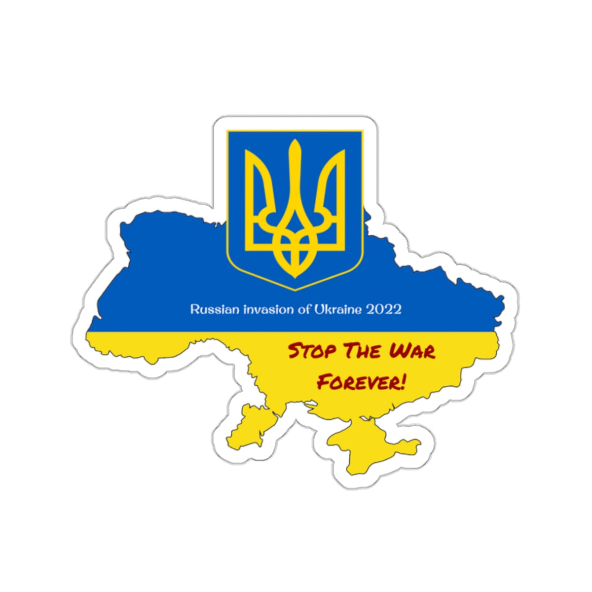 Ukraine Sticker Stop The War