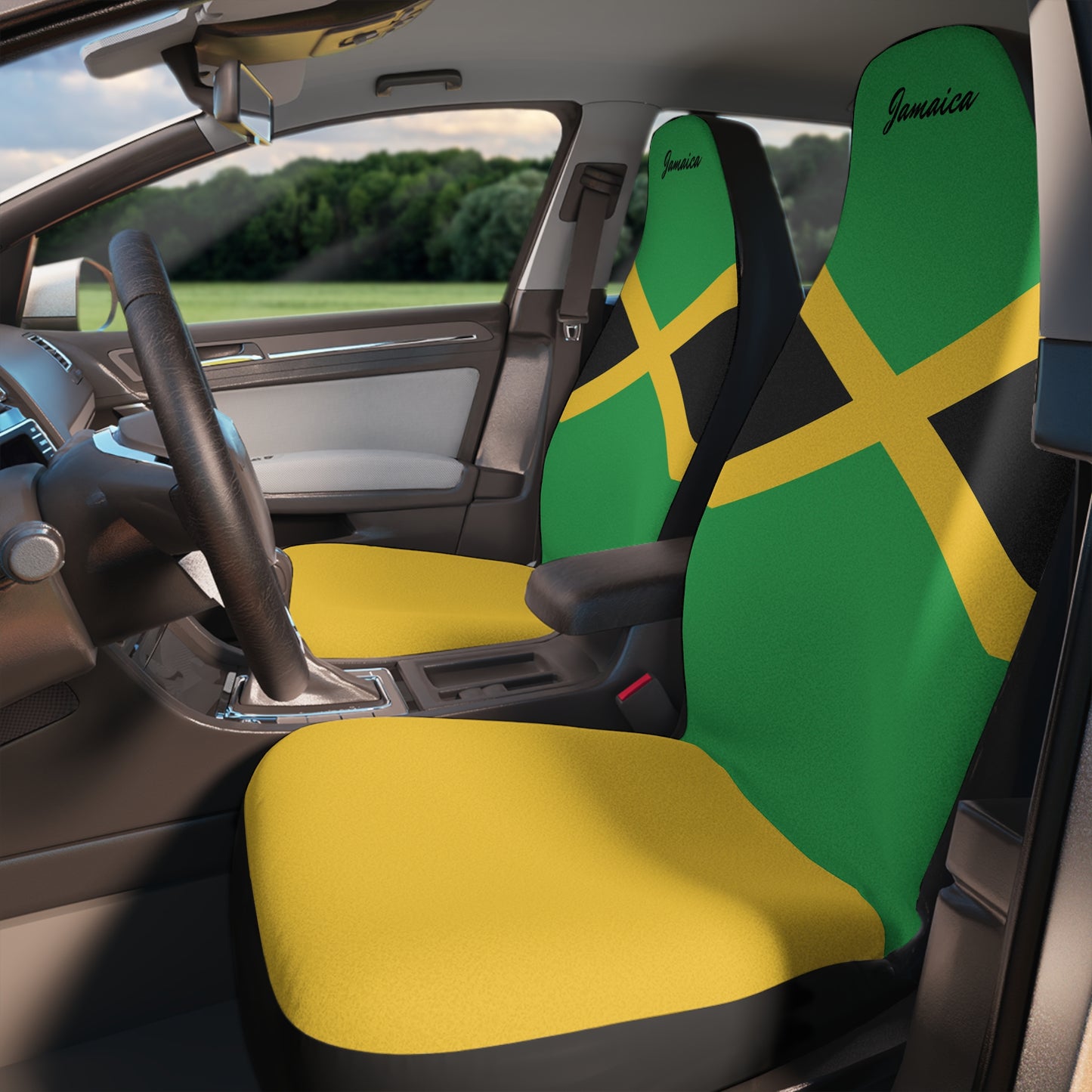 Jamaica Flag Car Seat Covers Universal