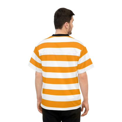 Unisex Orange / White Striped Shirt