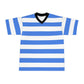 Plus Size Blue And White Striped T-Shirt / Sizes SX - 4X / For Women And Men