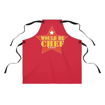 Would Be Chef Apron / Red Cooking Apron / Strong Kitchen Apron