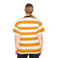 Unisex Orange / White Striped Shirt