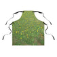 Original Kitchen Apron / Grass Print With Flowers In It / Nature Print Apron