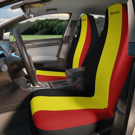 Capas de assento de carro com bandeira da Bélgica universais/presente para amantes de carros
