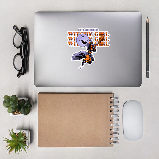 Bubble-free high quality witch sticker on durable vinyl"