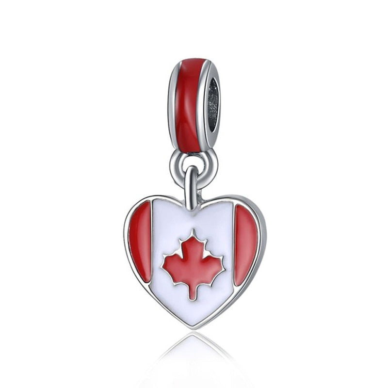 Canadian Flag / Canada Pendant / Canada Jewelry / Heart Shaped Pendant / Canadian Jewelry