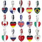 Heart shaped flag pendants
