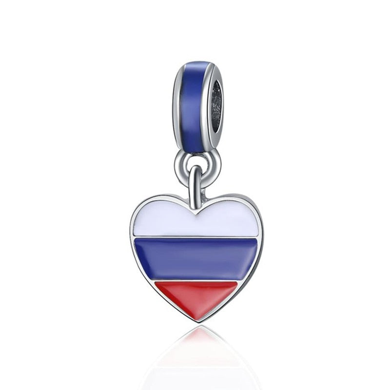 Russia Pendant / Russia Jewelry / Heart Shaped Pendant