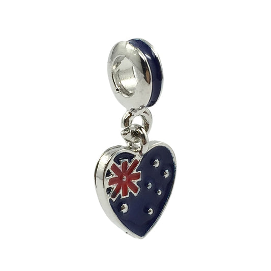 Australië hanger / Australië sieraden / hartvormige / zilveren kleur