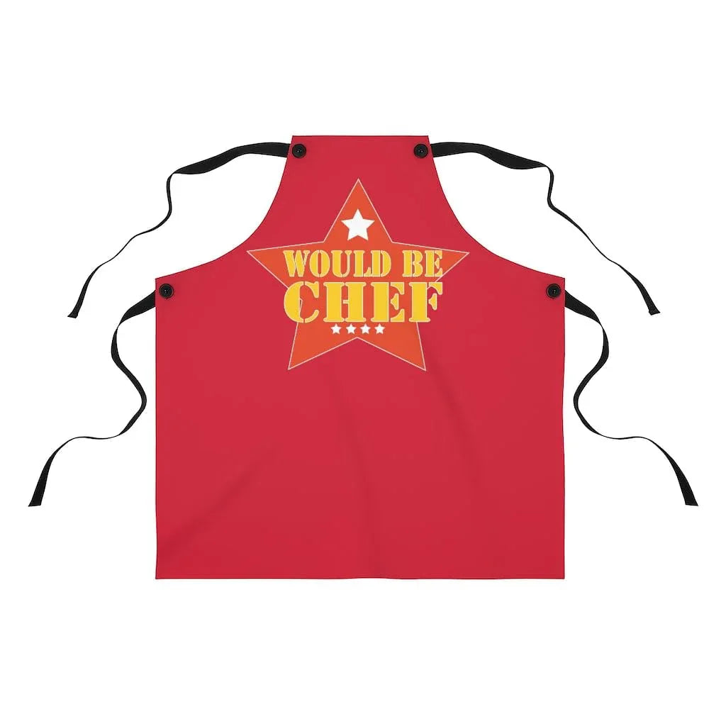 Humorous kitchen apron gift idea for birthday or housewarming