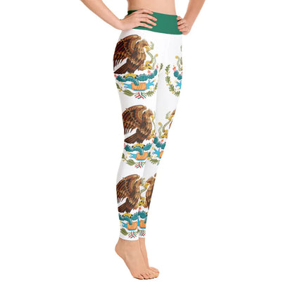 Mexican flag workout leggings in green white and red
