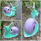 Purple Snail Sculpture / Skull Sculpture / Snail Garden Statues / Gothic Decoration