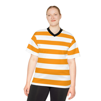 Unisex Orange / White Striped Shirt