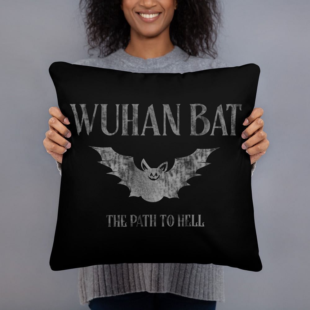Wuhan Bat Pillow / Decorative Throw Pillow / Square Pillow