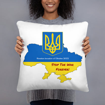 Ukraine Pillow Stop The War Forever / Russian Invasion Of Ukraine 2022 / Ukraine Russian War - YVDdesign